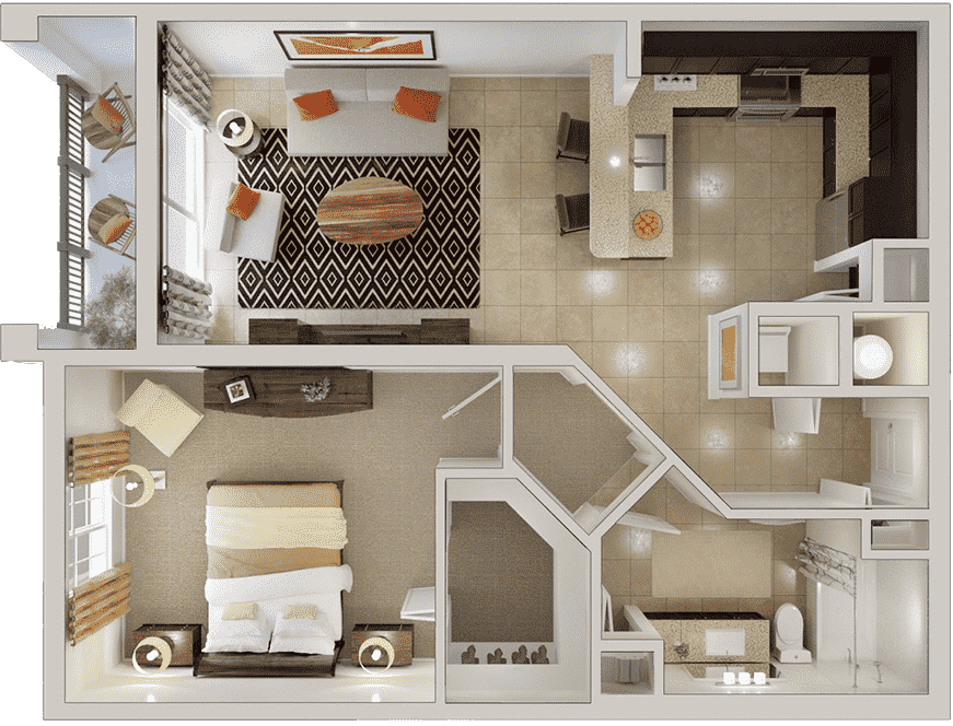 Complex Building Ocean Front